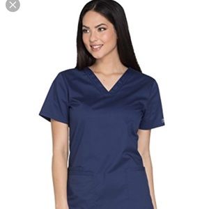 Cherokee workwear navy scrub top